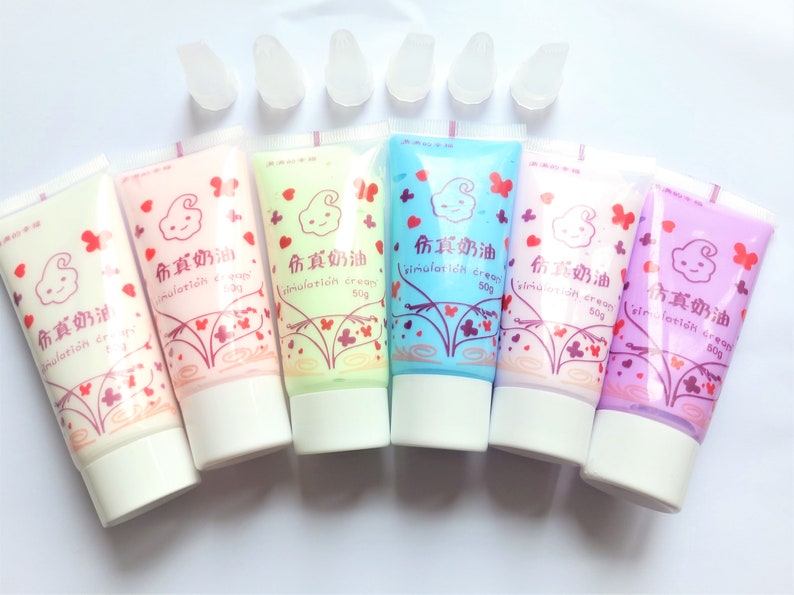 1/6 pieces 50g whipped cream glue, decoden, air dry clay, craft supplies, dolls house supplies bild 7