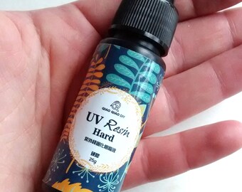 25g Hard UV resin for jewellery crafts - open bezel resin - mold creations - decoden - scrapbooking - jewellery making - crafts - hobby UK