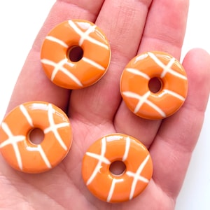 5/10/20pcs Glossy red cookie cabochons , fake food cabochon , kawaii craft supplies
