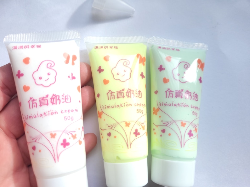 1/6 pieces 50g whipped cream glue, decoden, air dry clay, craft supplies, dolls house supplies bild 3