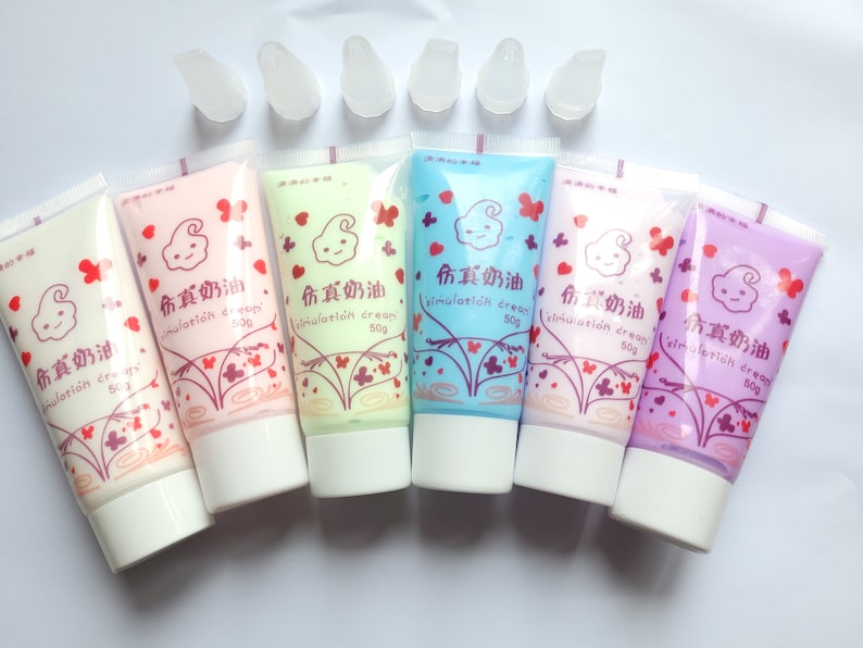 1/6 pieces 50g whipped cream glue, decoden, air dry clay, craft supplies, dolls house supplies bild 9