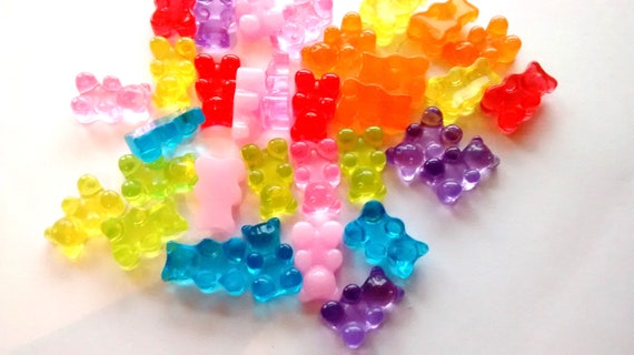 1pc X LARGE Gummi gummy bear candy kawaii food make own Pendant charm necklace