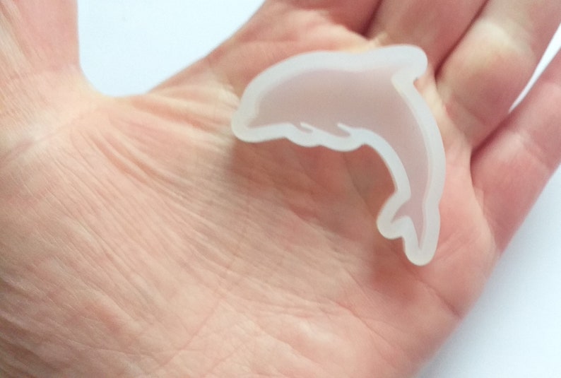 kawaii craft supplies for UV epoxy resin and more Dolphin flexible mold cabochon mould, mold creations