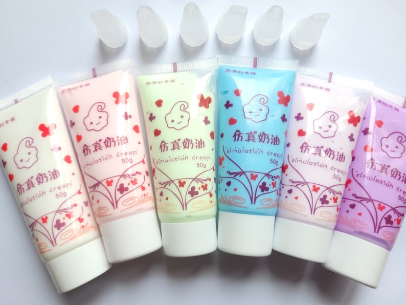 1/6 pieces 50g whipped cream glue, decoden, air dry clay, craft supplies, dolls house supplies bild 5