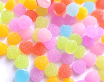 5/10/20/50/100pc Rainbow jelly sweet candy, fake candy cabochon pack , NOT EDIBLE , craft supplies