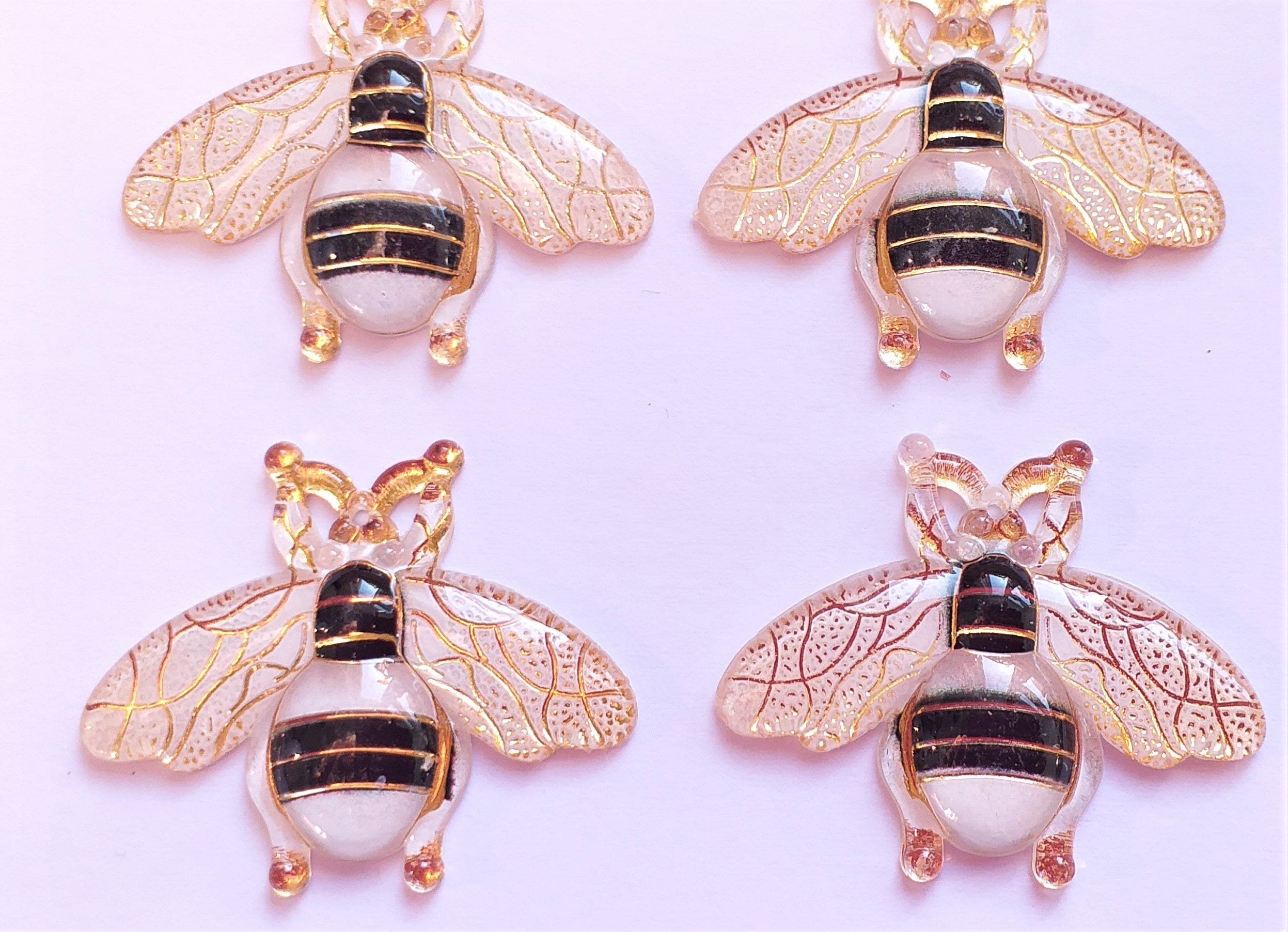 CCOZN 40 Piezas Diminutas Abejas De Resina, Diminutas Abejorros De Resina, Adornos De Abejorros Con Caja, Decoración De Abejas Para Manualidades, Manualidades, álbumes De Recortes, Fiesta, Decoración
