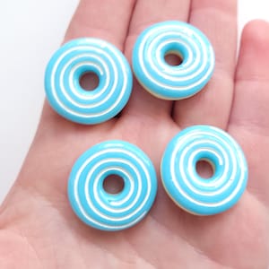 5/10/20pcs Glossy blue cookie cabochons , fake food cabochon , kawaii craft supplies