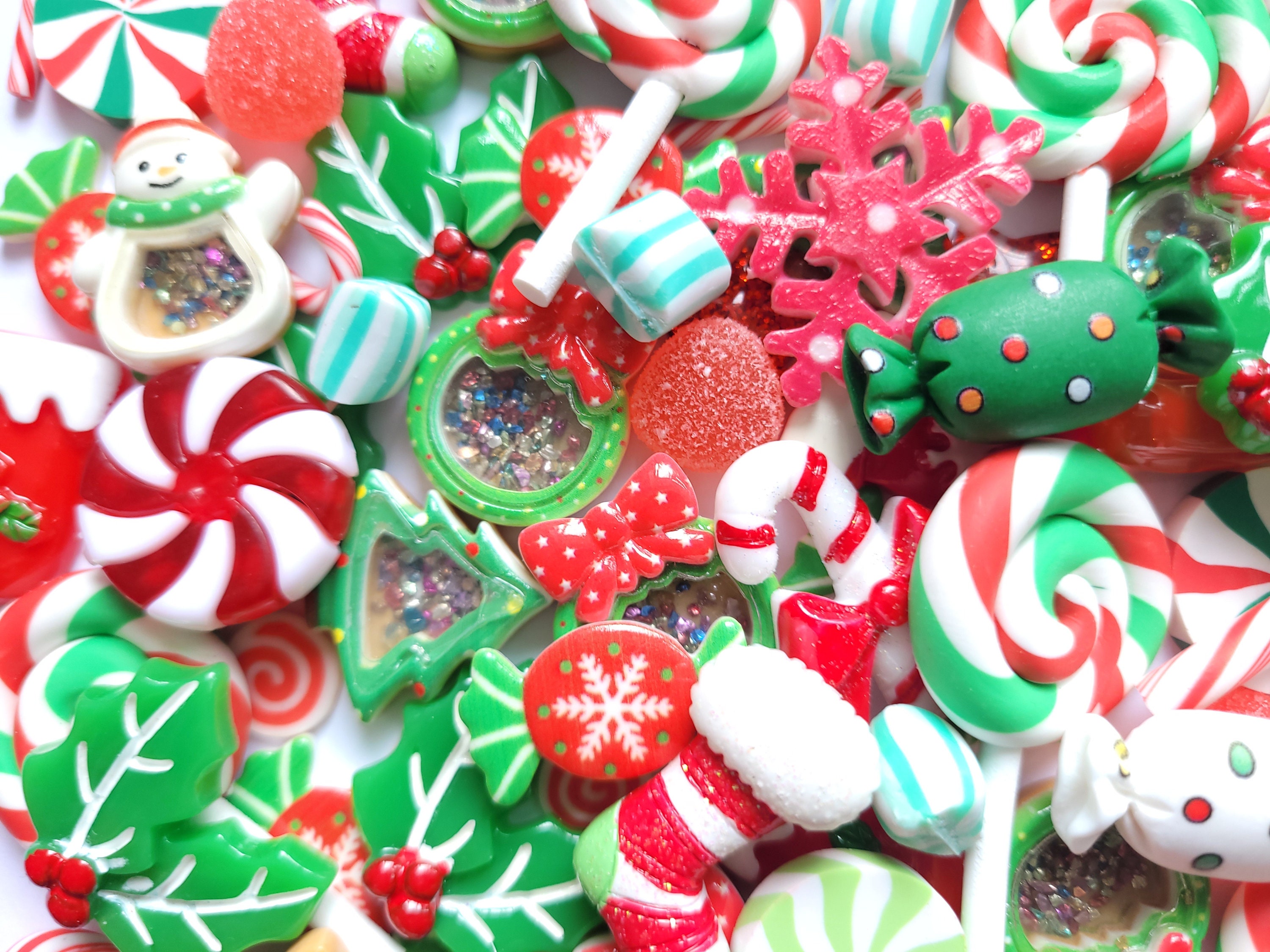 Merry Christmas Peppermint Candy Set, Decoden Kawaii Craft
