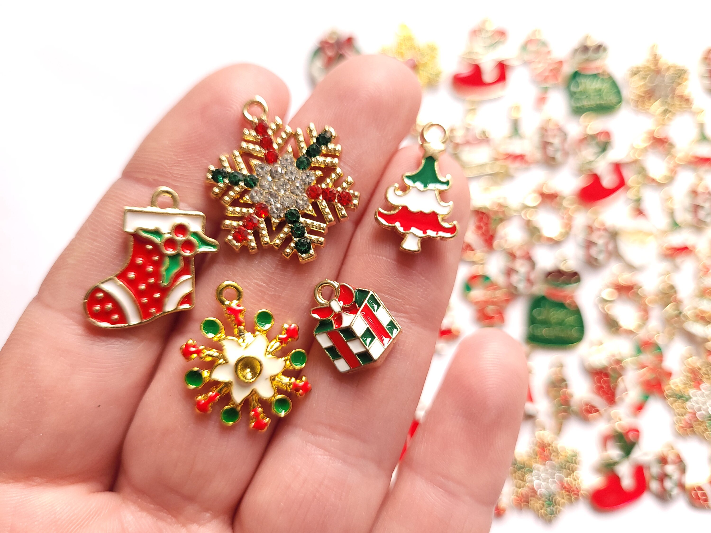 Enamel christmas charms uk