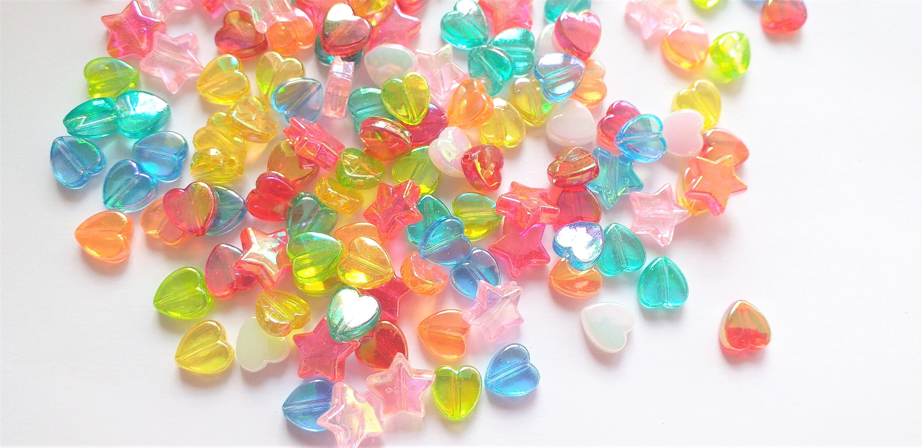 25g Lovely Heart-shaped Bow Children's Decorative Beads Mixed with