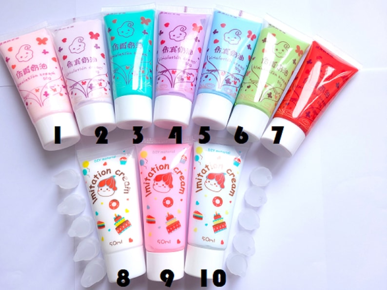 1/6 pieces 50g whipped cream glue, decoden, air dry clay, craft supplies, dolls house supplies bild 2