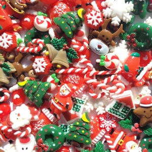 BULK BUY christmas cabochons , xmas flatbacks , christmas craft supplies