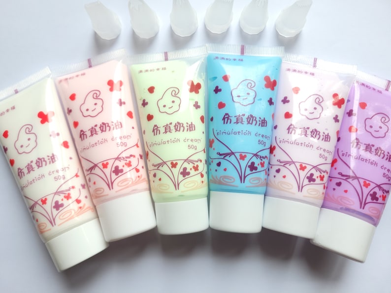 1/6 pieces 50g whipped cream glue, decoden, air dry clay, craft supplies, dolls house supplies bild 8