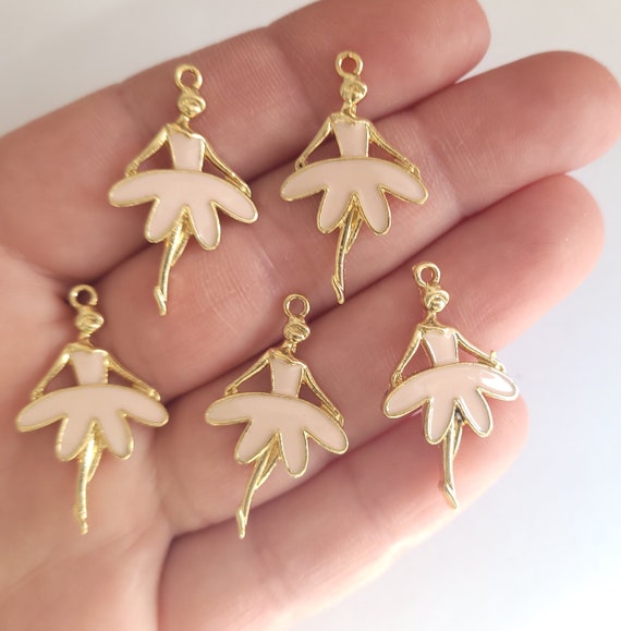 Buy 5/10 Pieces Ballet Dancer Charms Kawaii Craft Supplies