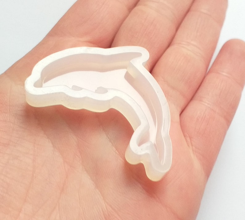 kawaii craft supplies for UV epoxy resin and more Dolphin flexible mold cabochon mould, mold creations