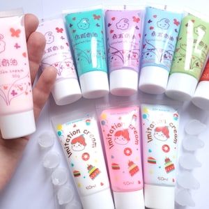 1/6 pieces 50g whipped cream glue, decoden, air dry clay, craft supplies, dolls house supplies