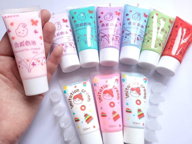 1/6 pieces 50g whipped cream glue, decoden, air dry clay, craft supplies, dolls house supplies bild 1