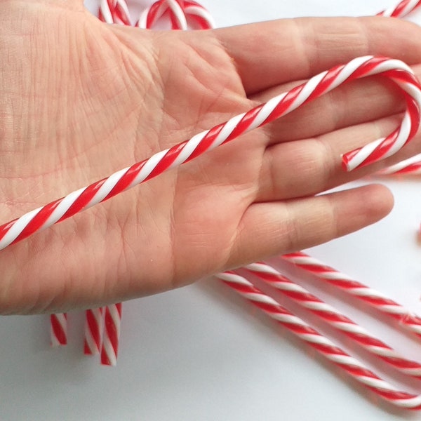 RED AND WHITE Large Christmas candy cane , christmas cabochon craft supplies