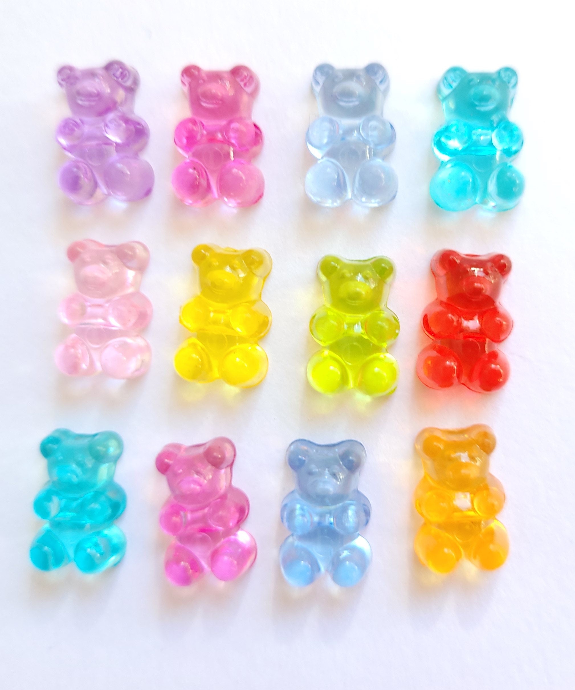 10/20/50/100pcs Gummy Bear BEADS , Kawaii Craft Supplies