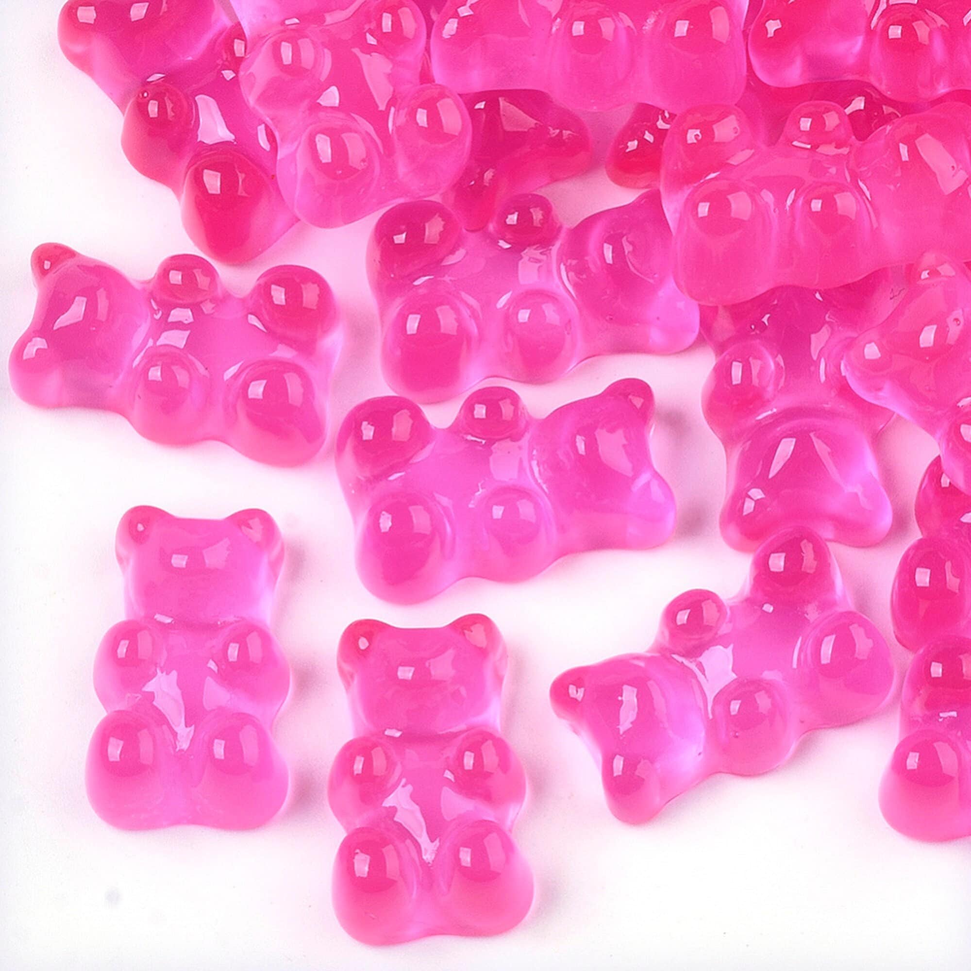  Pandahall 200Pcs Colorful Gummy Bear Cabochons with Glitter  Powder Two Tone Flatback Resin Bear Candy Beads Charms 18x11x8mm for Nail  Art Decoration & Jewelry Making (Mixed Color) : Grocery & Gourmet