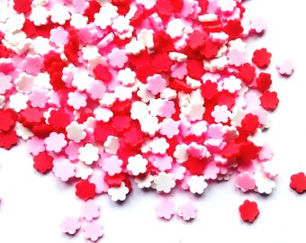 5g/10g/50g/100g large flower sprinkles, slime confetti, hundreds and thousands, toppings, resin fillers, kawaii whip clay deco decoden