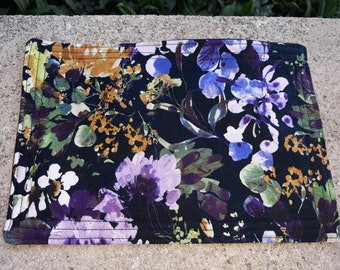 Watercolor Field Flowers Mug Rug - Snack Mat