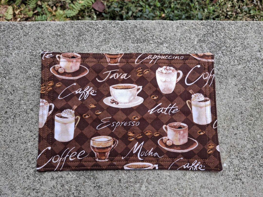 Snacks Rug Coffee Mug Rug - Snack Mat - Etsy