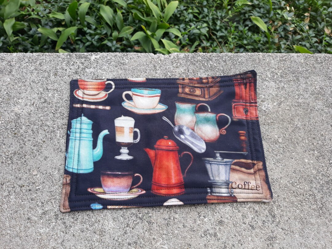 Snacks Rug Coffee Lover's Mug Rug - Snack Mat - Etsy