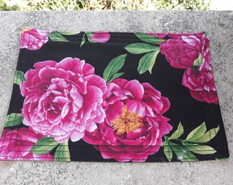 Peony Mug Rug - Floral Snack Mat