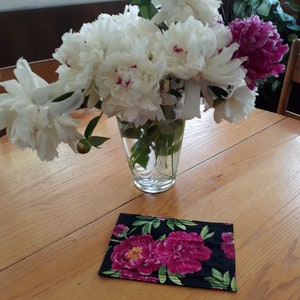 Peony Mug Rug - Floral Snack Mat