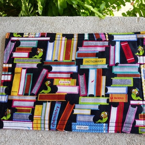 Bookworm Mug Rug, Books Snack Mat, Library, Back to School