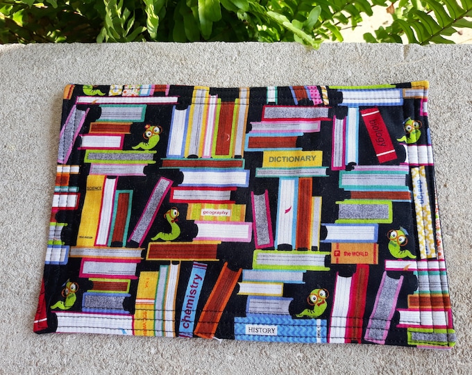 Bookworm Mug Rug Books Snack Mat Library Reading - Etsy
