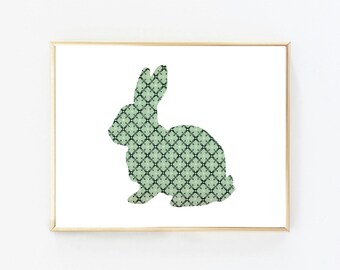 Rabbit - Downloadable Print, Nature, Printable Art, Nursery Print, Digital Art