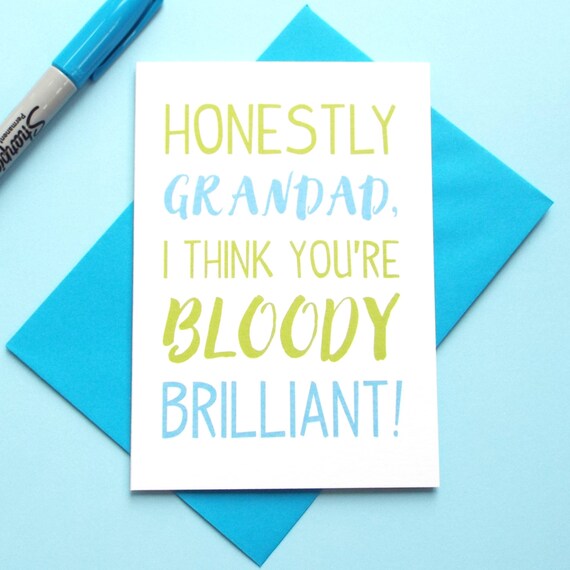 grandad card grandad birthday card grandpa card birthday etsy