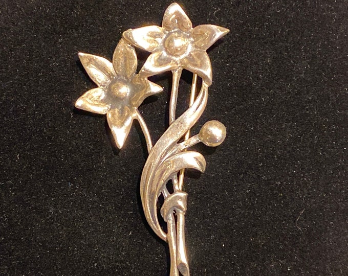 Danecraft Sterling Silver Flower Brooch