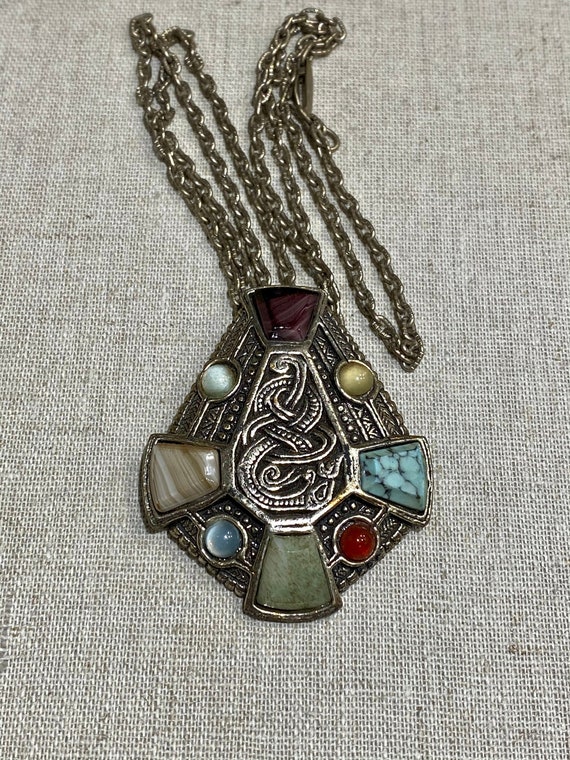 Signed Miracle Celtic Style Pendant on Chain
