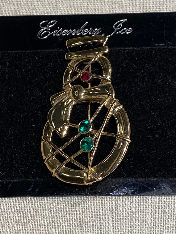 Signed Eisenberg Ice Snowman Brooch
