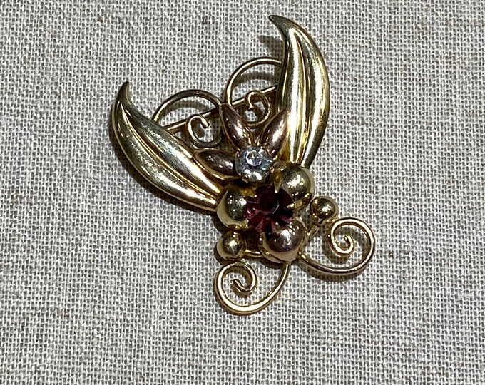 1940s Star-Art Gold Filled Bug Design Brooch