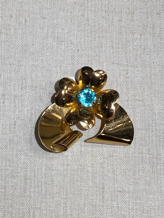 1940s retro modern brooch Gem