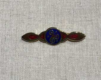 Small Modern Sea Gems Enamel Bar Pin Brooch