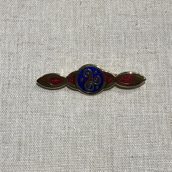 Small Modern Sea Gems Enamel Bar Pin Brooch