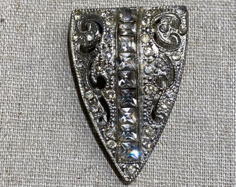Vintage 1920s Rhinestone Dress Clip