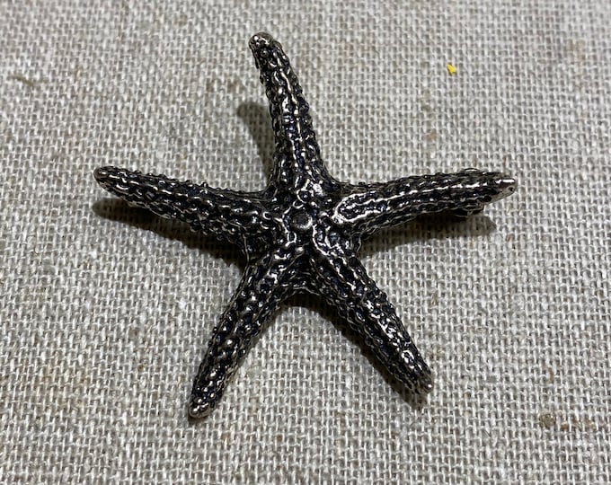 Signed Beau Sterling Silver Starfish Brooch