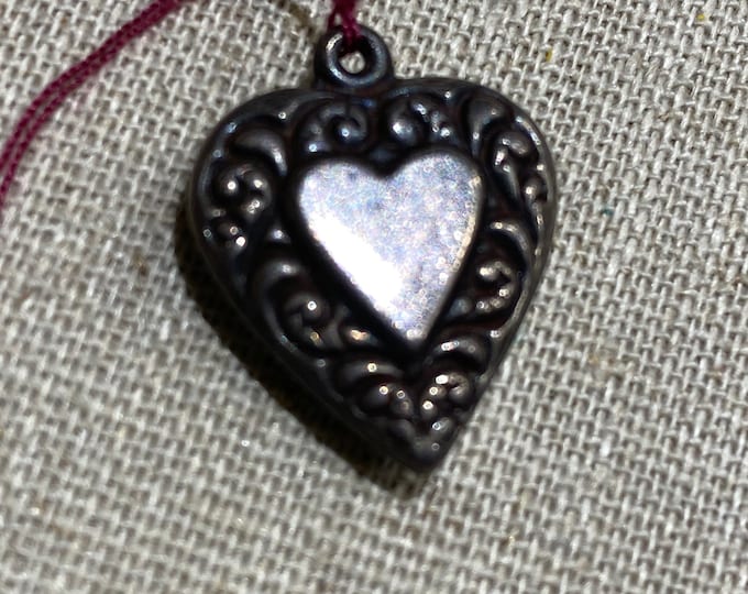 Vintage Sterling Silver Heart Charm