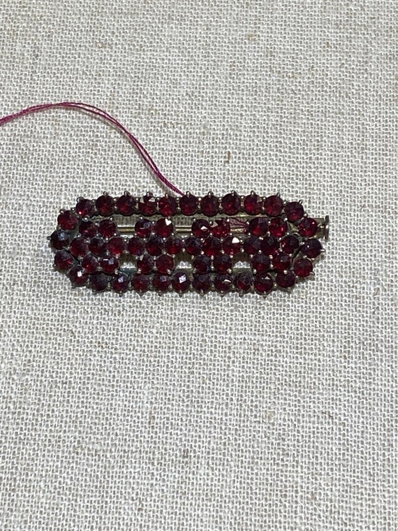 Antique Czechoslovakia Garnet Brooch