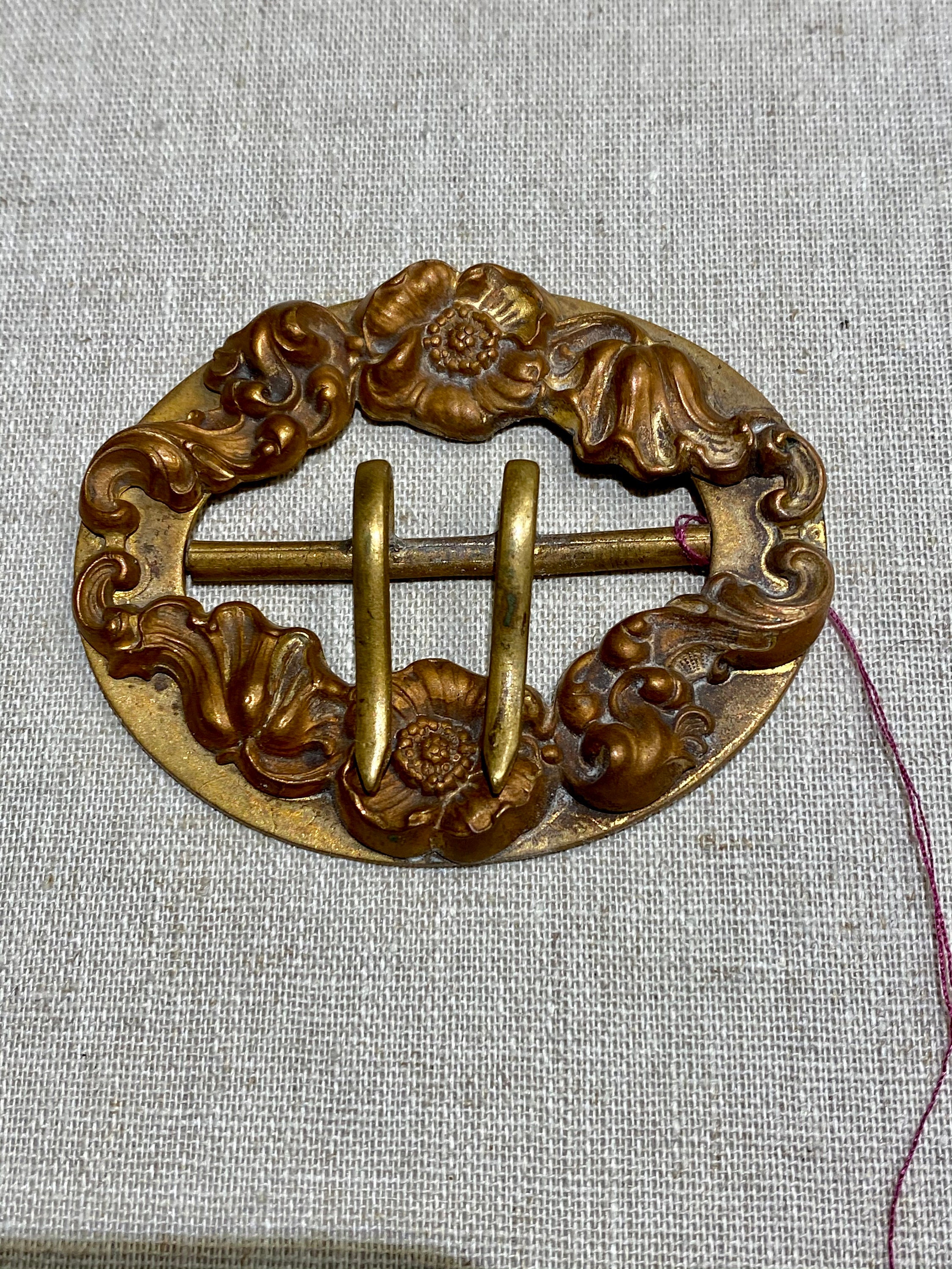Vintage Sash Buckle with Flowers Vintage Sash Buckle with Flowers