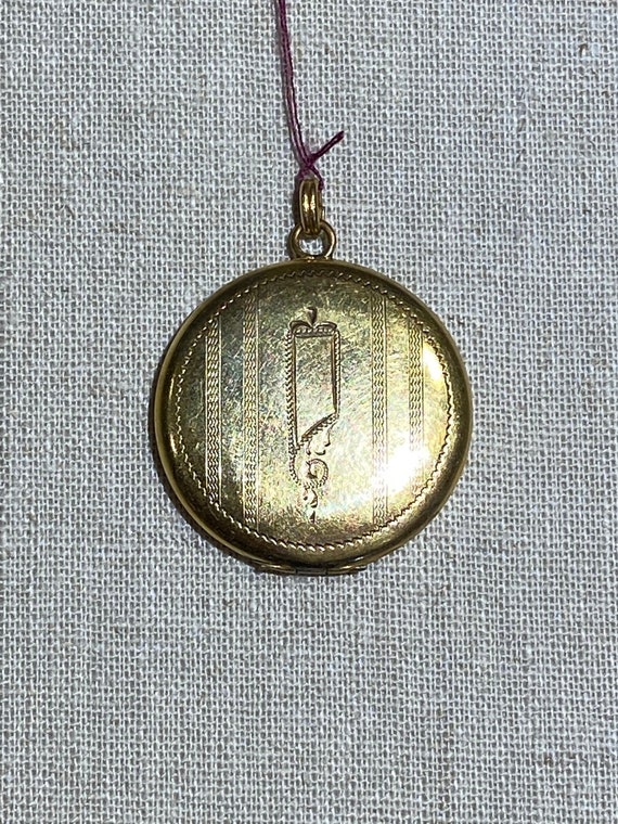 1920s D and L Engraved Gold Filled Locket