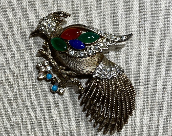 1960s-1970s Unsigned Figural Bird Pin