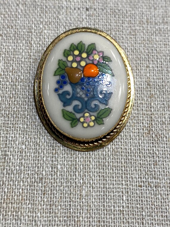 Hand Painted Lenox Porcelain Pendant Brooch Etsy Denmark