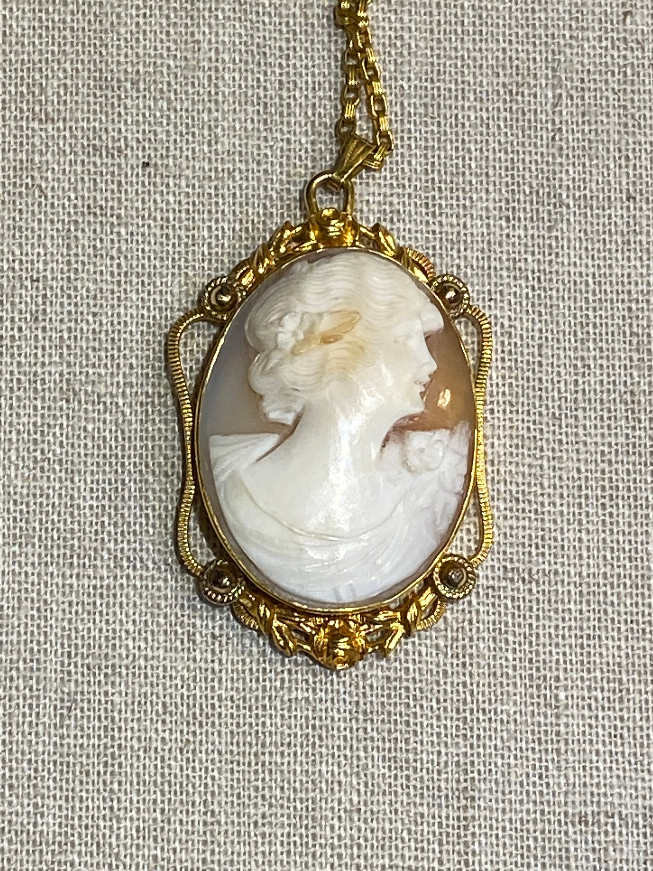 VINTAGE 12KT GF MARATHON GENUINE CAMEO LOCKET NECKLACE ~ IN ORIGINAL BOX |  eBay